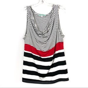 Anthropologie Tank Top draped collar